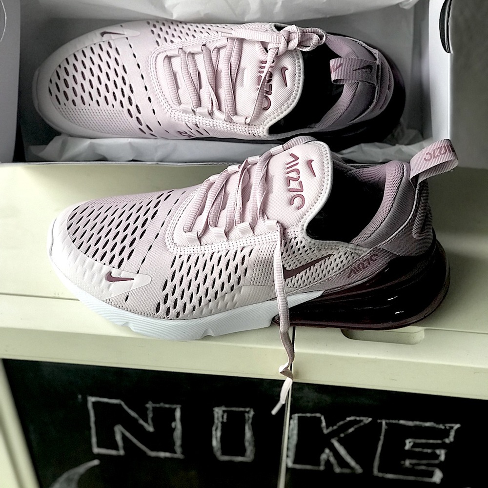 Barely Rose and Vintage Wine Nike Air 270